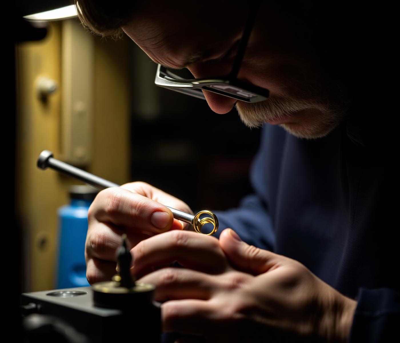 Master jeweler at work